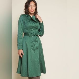 Collectif green trench coat